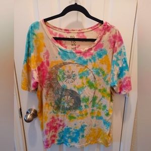 Tie dye yin yang Urban Outfiters top, size large